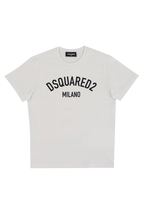 ViaMonte Shop | Dsquared2 t-shirt bianca bambino in cotone