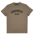 ViaMonte Shop | Dsquared2 t-shirt marrone bambino in cotone
