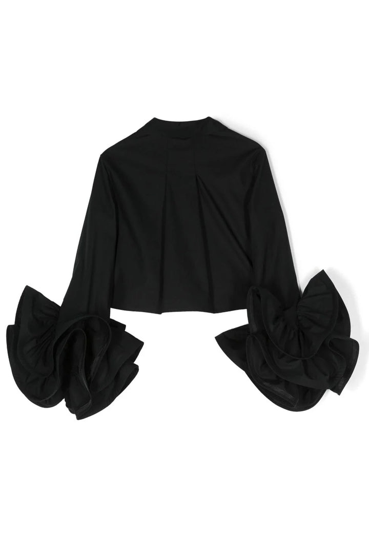 ViaMonte Shop | Elisabetta Franchi camicia nera bambina in cotone