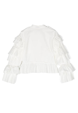 ViaMonte Shop | Elisabetta Franchi camicia bianca bambina in cotone