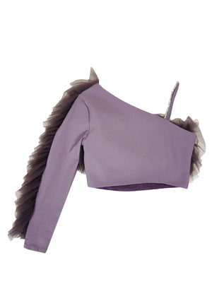 ViaMonte Shop | Elisabetta Franchi top viola bambina in nylon