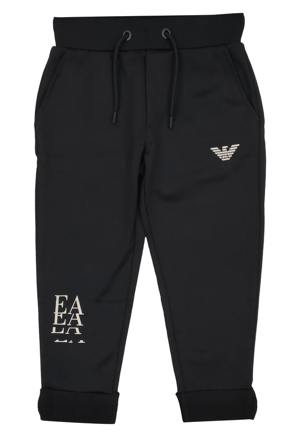 ViaMonte Shop | Emporio Armani pantalone sportivo nero bambino in misto cotone