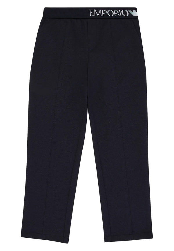 ViaMonte Shop | Emporio Armani pantalone blu navy bambino in misto viscosa