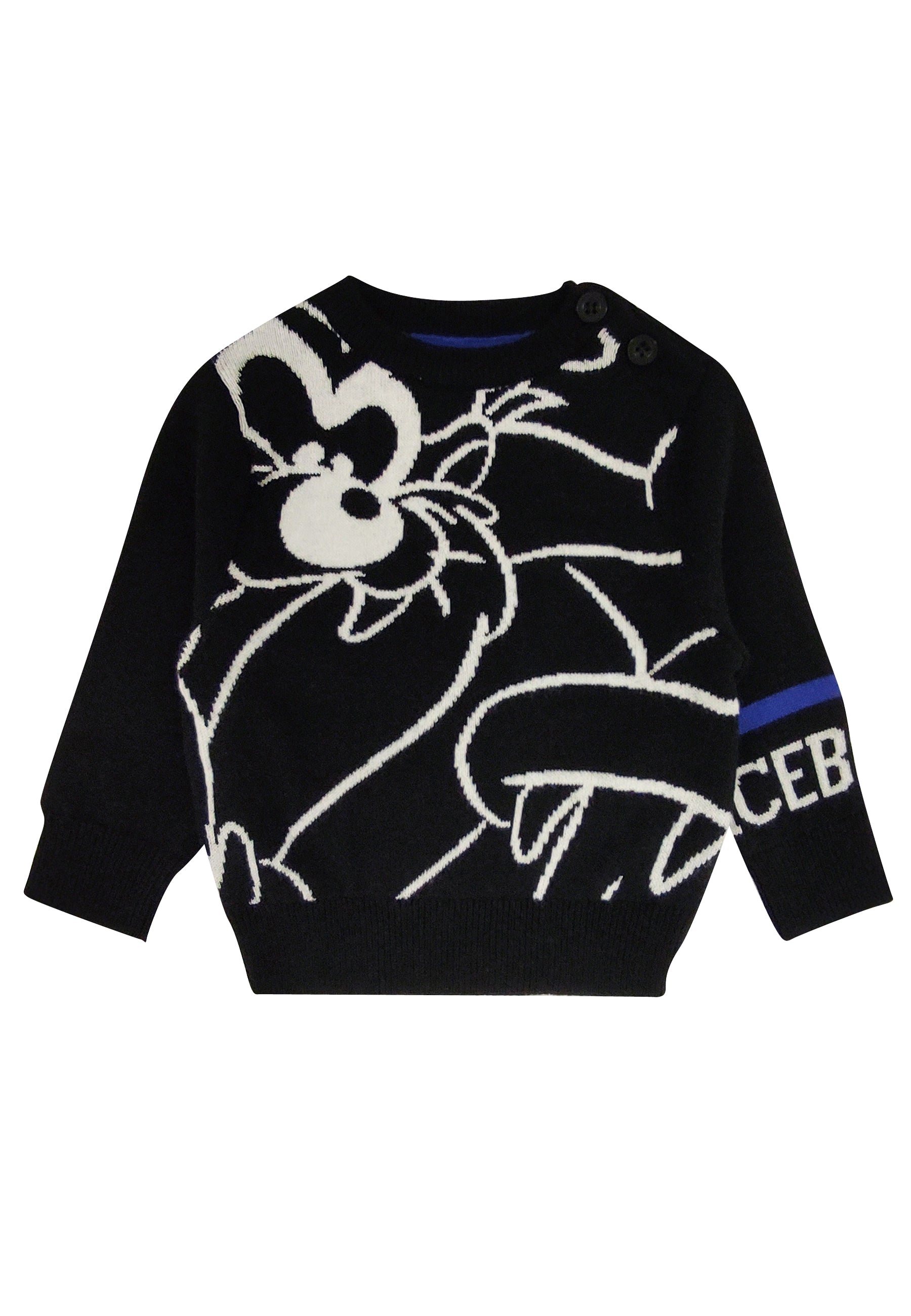ViaMonte Shop | Iceberg maglia nera neonato in misto lana