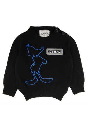ViaMonte Shop | Iceberg maglia nera neonato in cotone