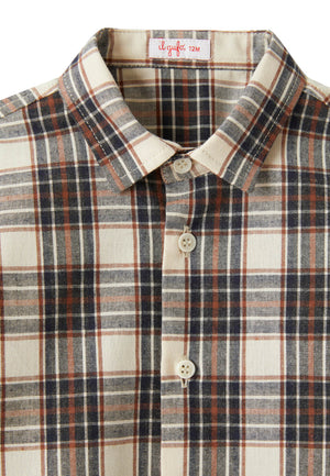 ViaMonte Shop | Il Gufo camicia multicolor neonato in cotone