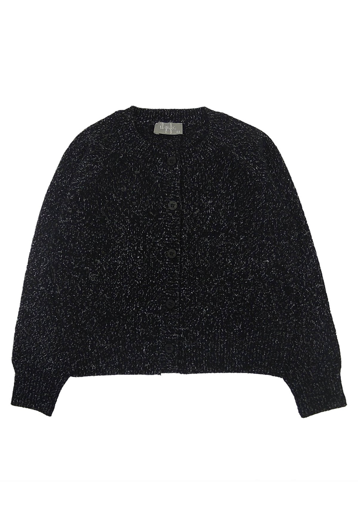 ViaMonte Shop | Il Gufo golfino tricot nero bambina in lana