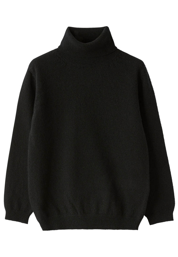 ViaMonte Shop | Il Gufo maglia nera bambino in pura lana vergine