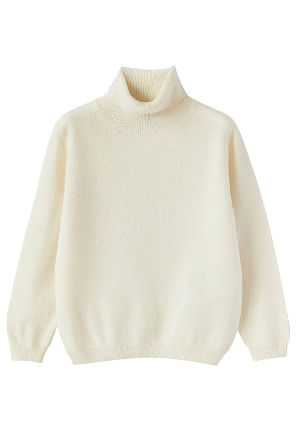 ViaMonte Shop | Il gufo maglia bianca bambino in pura lana vergine