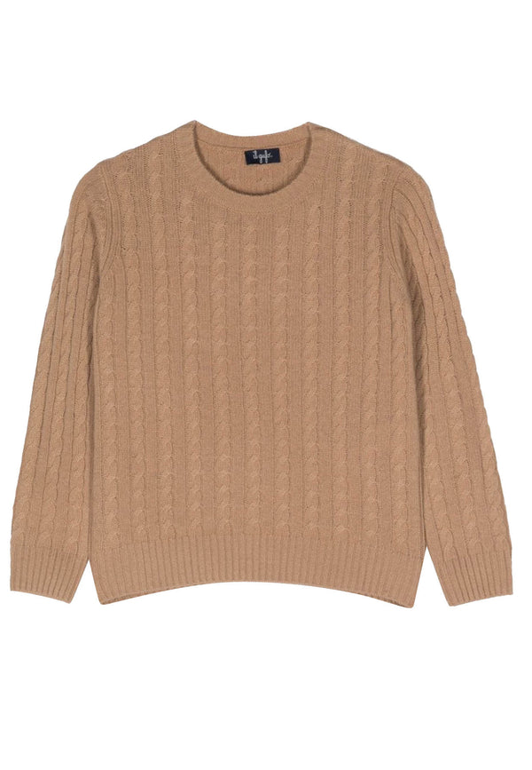 ViaMonte Shop | Il Gufo maglia marrone bambino in lana vergine