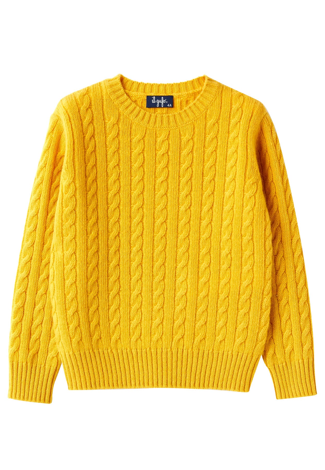ViaMonte Shop | Il Gufo maglia gialla bambino in lana vergine