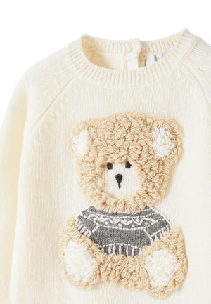 ViaMonte Shop | Il Gufo maglia panna bambino in pura lana vergine
