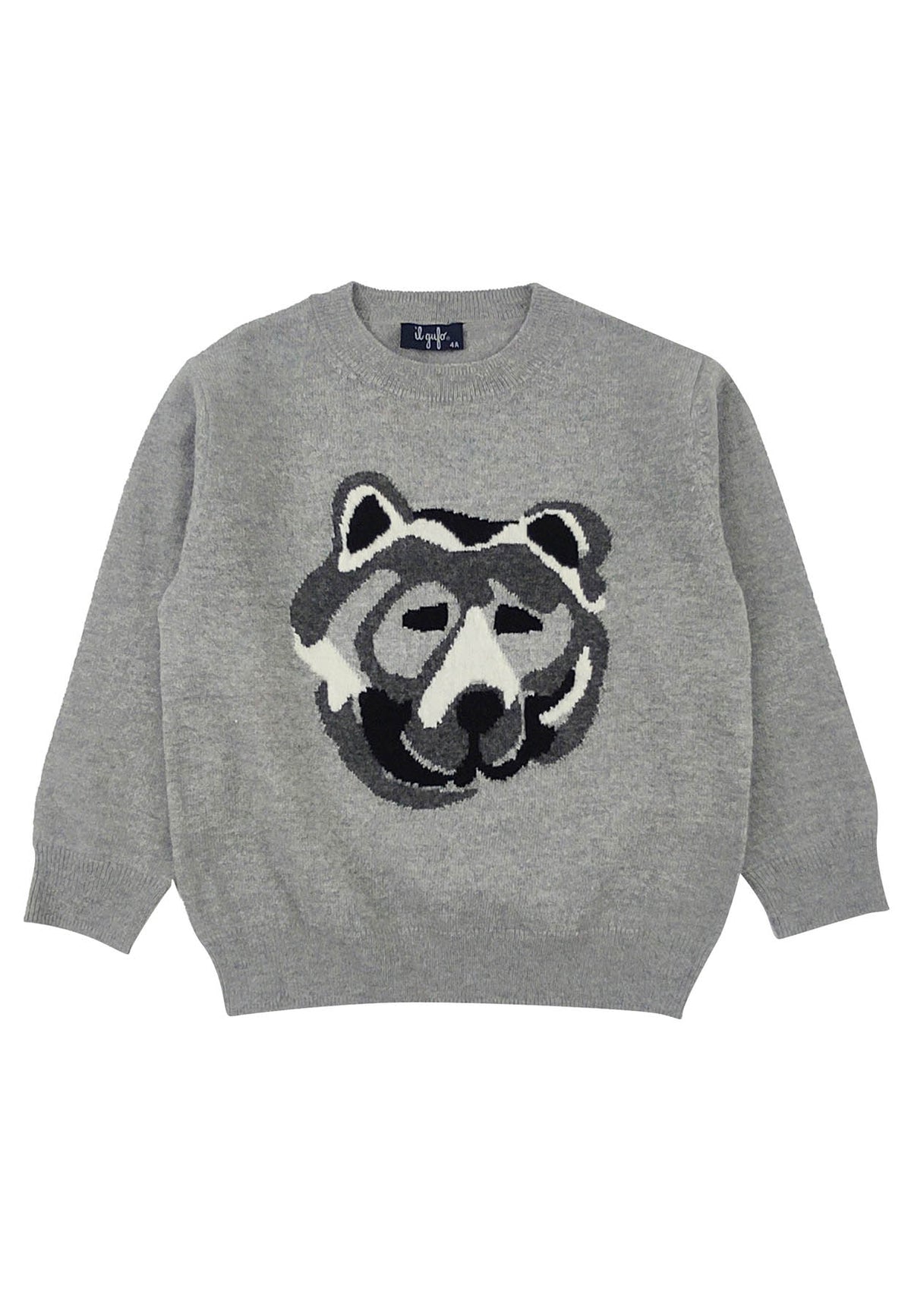 ViaMonte Shop | Il Gufo maglia grigia bambino in pura lana vergine