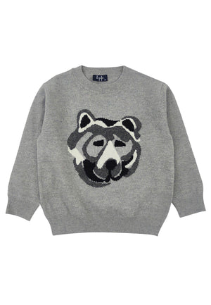 ViaMonte Shop | Il Gufo maglia grigia bambino in pura lana vergine