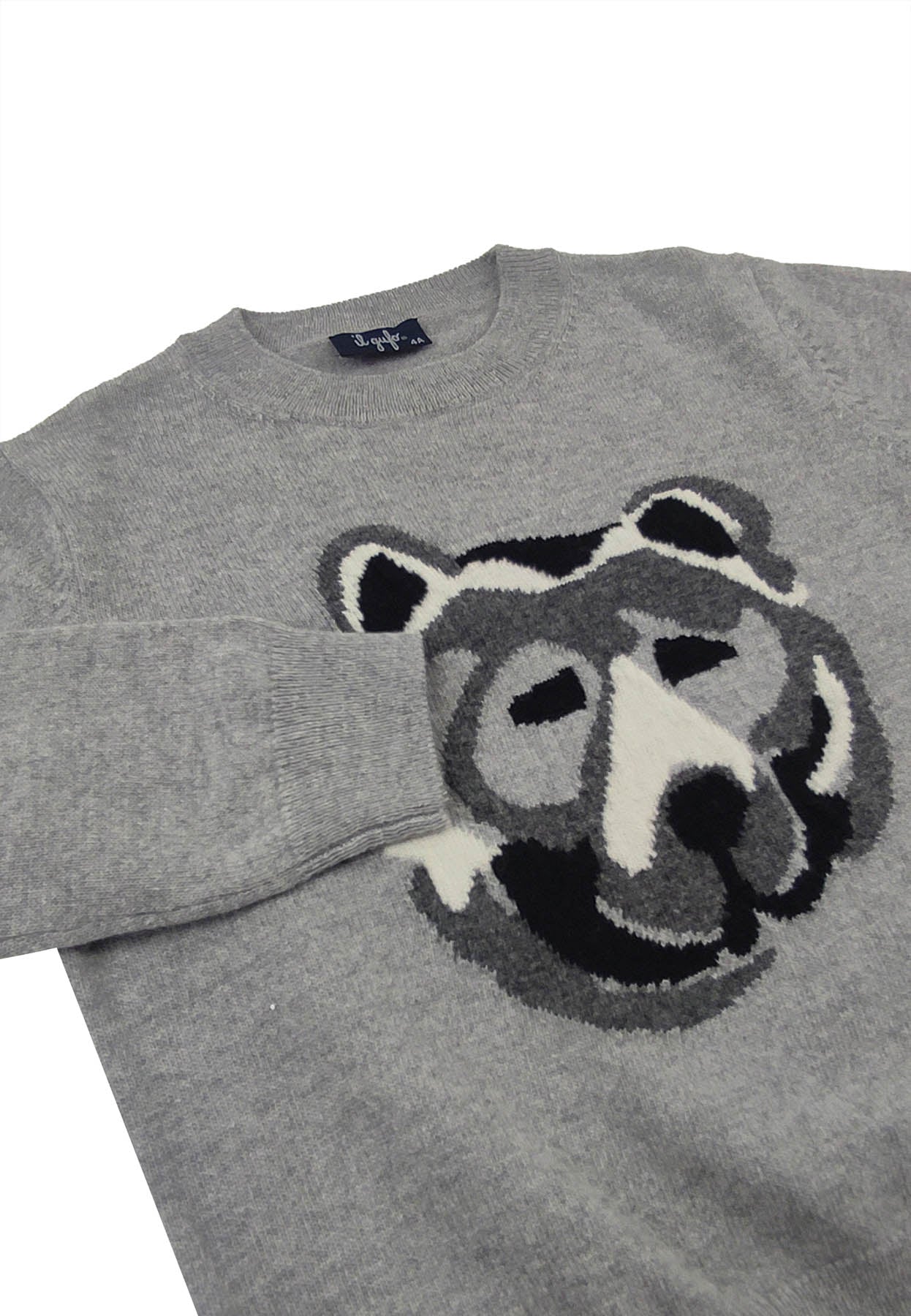 ViaMonte Shop | Il Gufo maglia grigia bambino in pura lana vergine