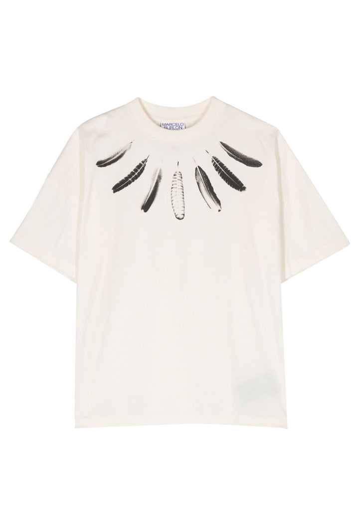 ViaMonte Shop | Marcelo Burlon t-shirt beige bambino in cotone organico
