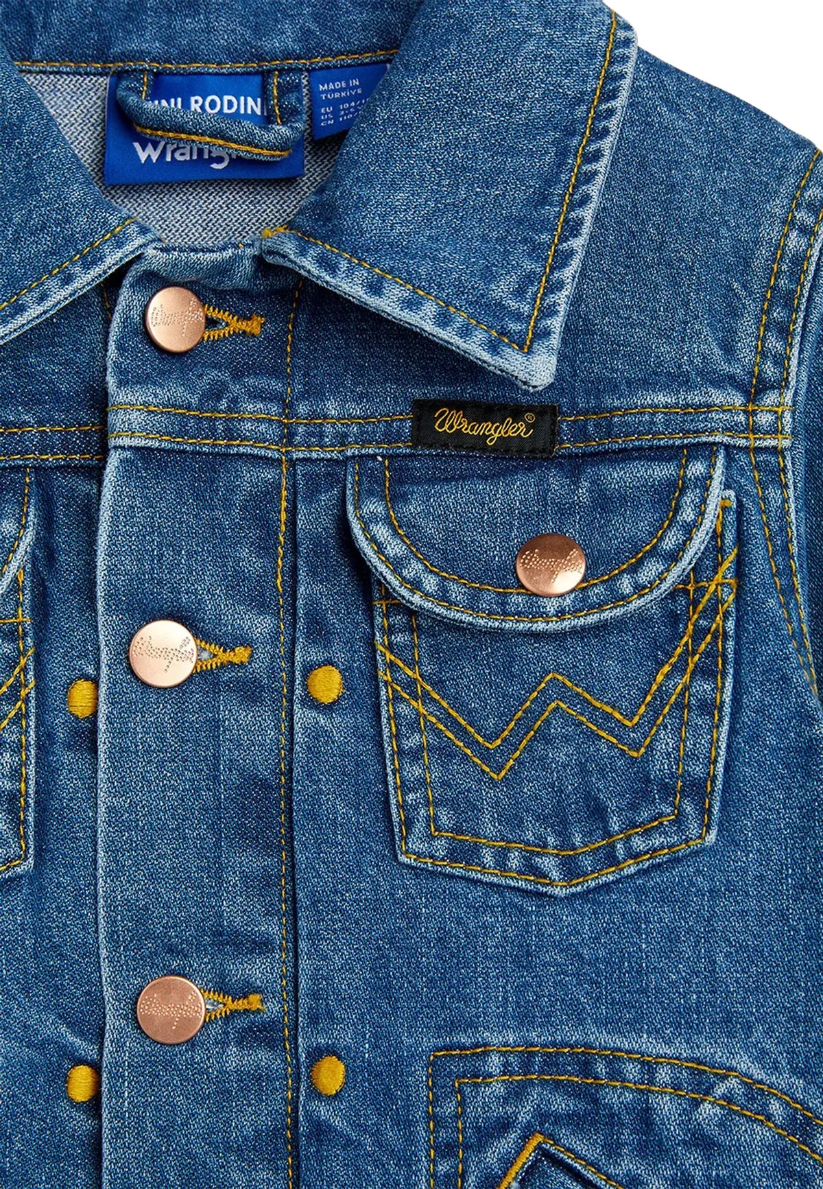 ViaMonte Shop | Mini Rodini giubbino blu bambina in denim