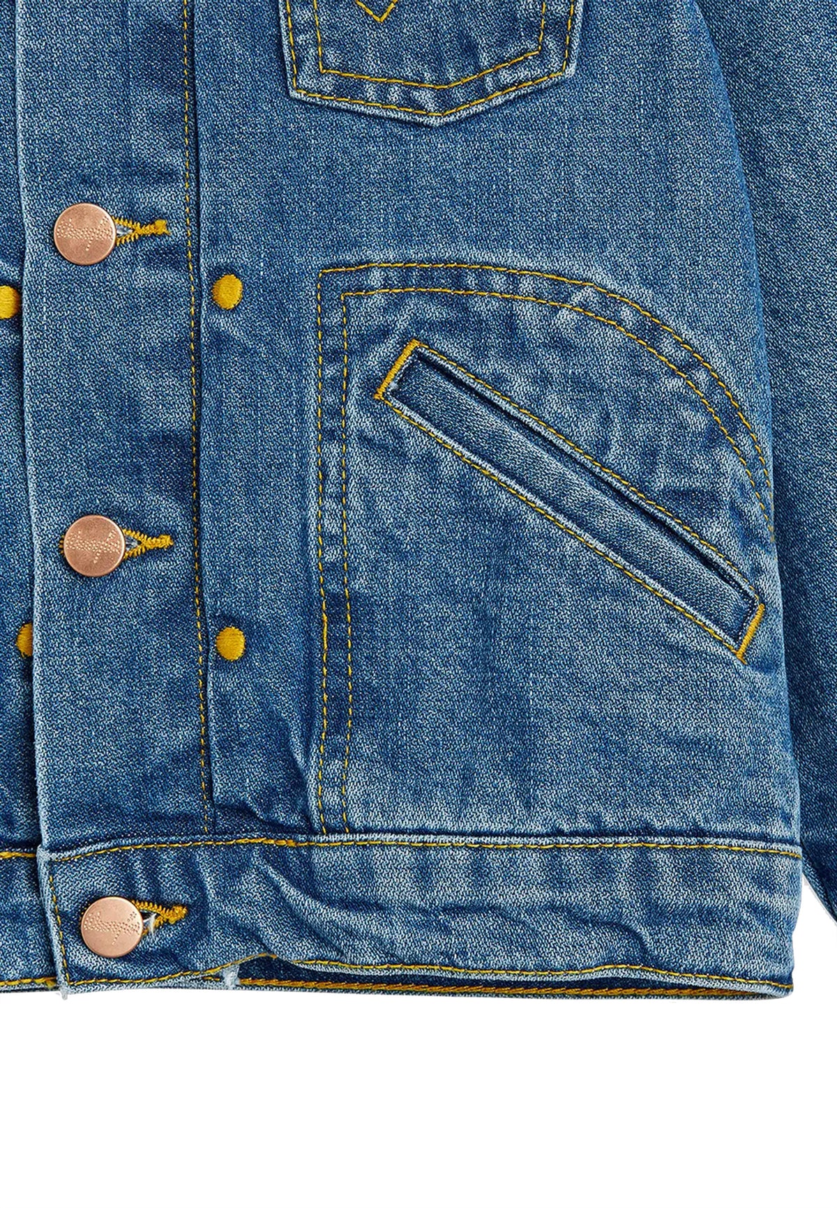 ViaMonte Shop | Mini Rodini giubbino blu bambina in denim