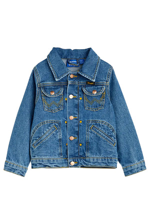 ViaMonte Shop | Mini Rodini giubbino blu bambina in denim