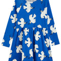 ViaMonte Shop | Mini Rodini vestito blu bambina in cotone