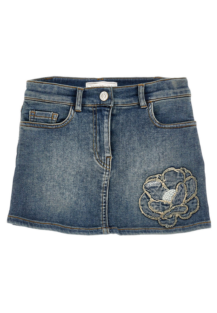 Monnalisa minigonna bambina in denim ViaMonte Shop
