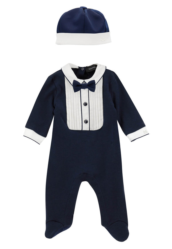 ViaMonte Shop | Monnalisa completo blu neonato in cotone