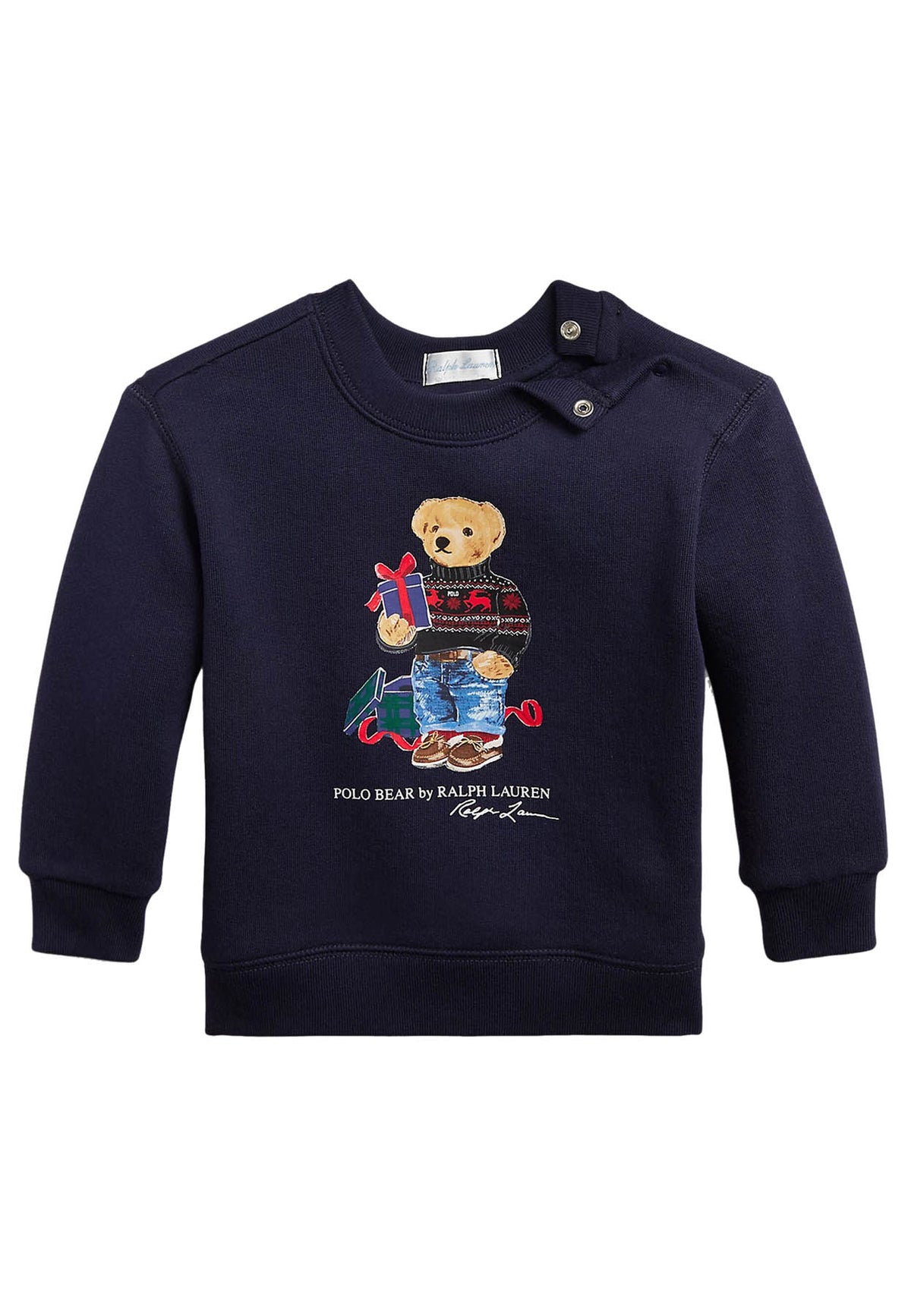 ViaMonte Shop | Ralph Lauren felpa blu neonato in cotone