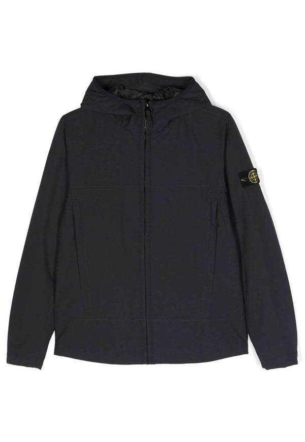 ViaMonte Shop | Stone Island giubbino blu bambino in tessuto tecnico