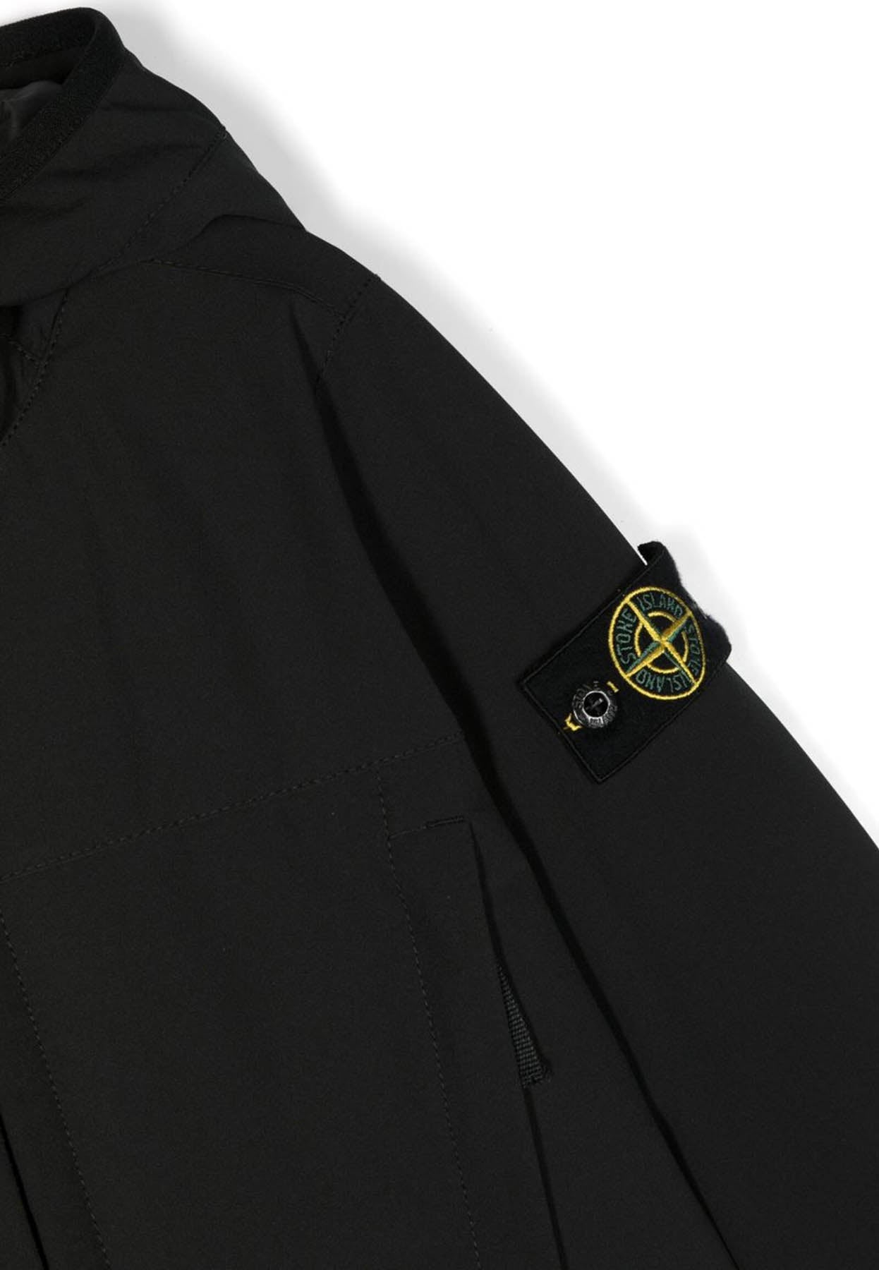 ViaMonte Shop | Stone Island giubbino nero bambino in tessuto tecnico
