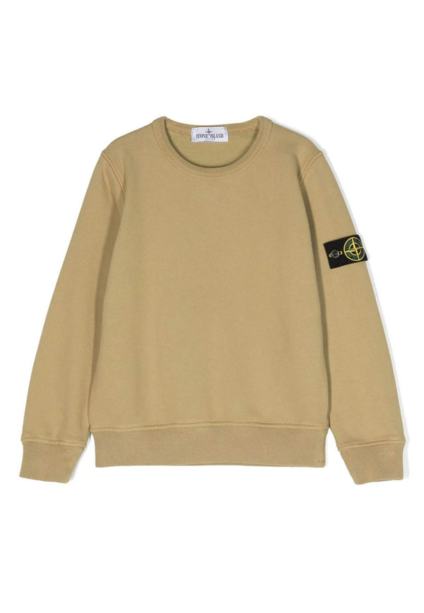 ViaMonte Shop | Stone Island felpa verde cachi bambino in cotone