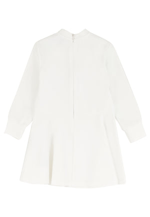 ViaMonte Shop | Twinset vestito bianco bambina in misto viscosa