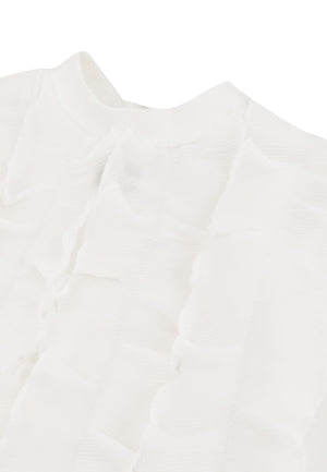 ViaMonte Shop | Twinset vestito bianco bambina in misto viscosa