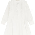 ViaMonte Shop | Twinset vestito bianco bambina in misto viscosa