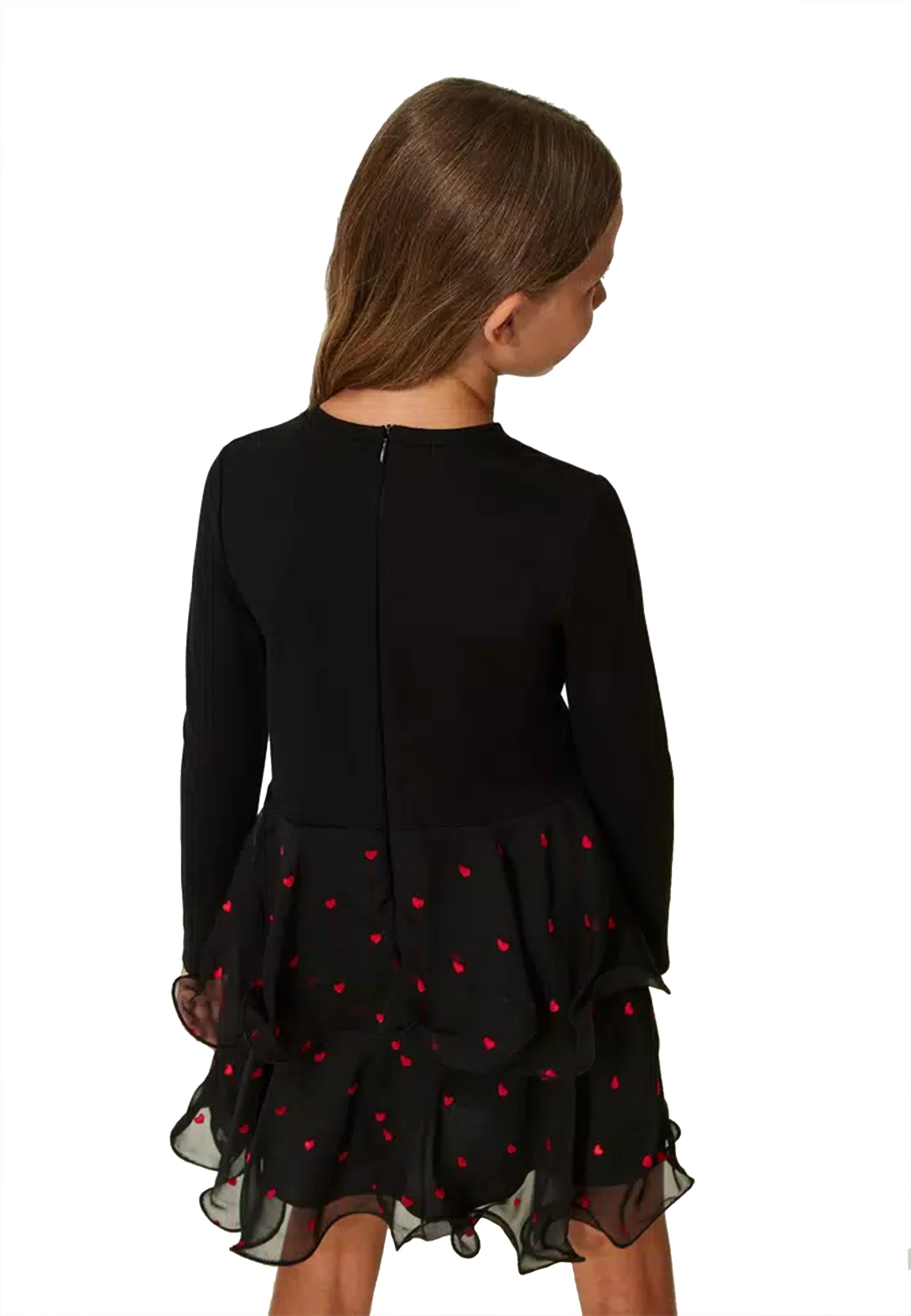 ViaMonte Shop | Twinset vestito nero bambina in viscosa