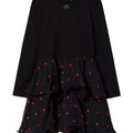 ViaMonte Shop | Twinset vestito nero bambina in viscosa