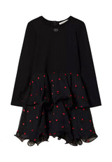 ViaMonte Shop | Twinset vestito nero bambina in viscosa