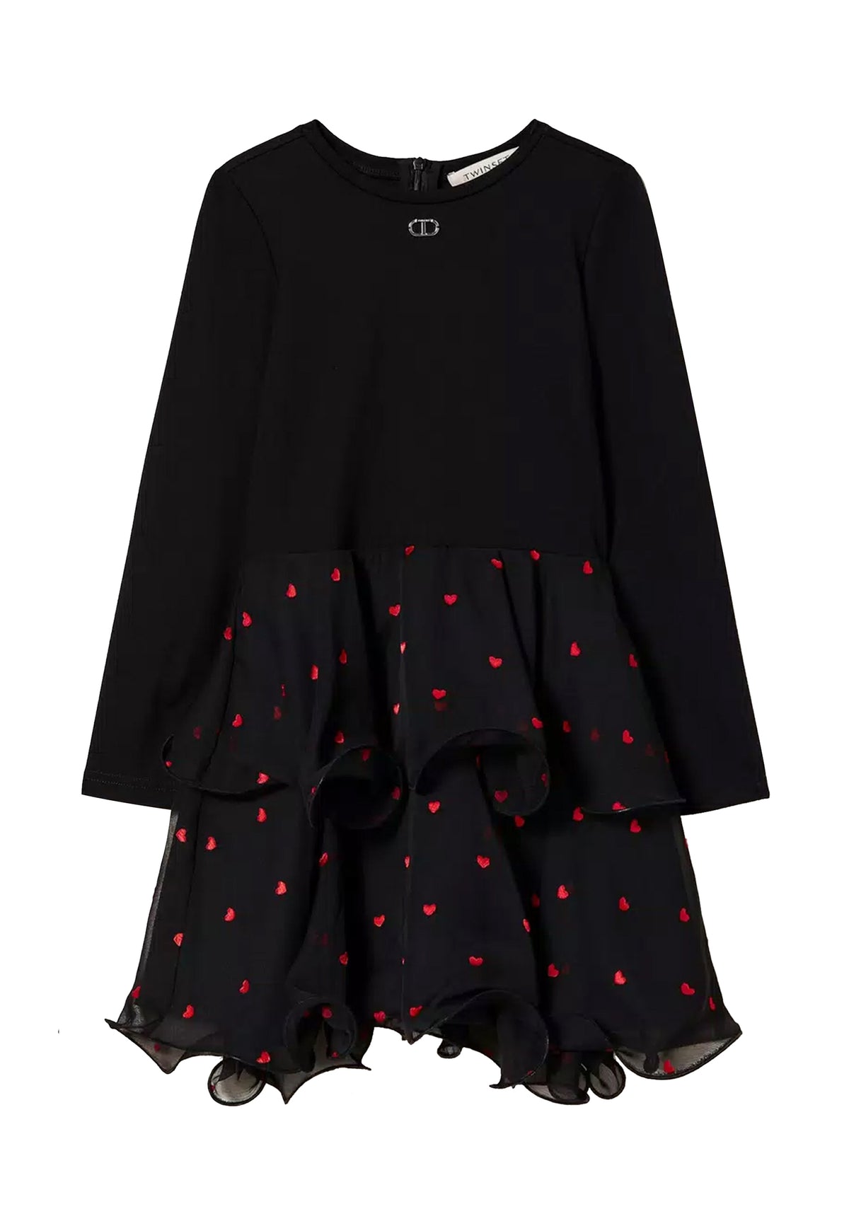 ViaMonte Shop | Twinset vestito nero bambina in viscosa