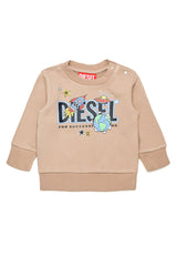ViaMonte Shop | Diesel felpa beige neonato in cotone