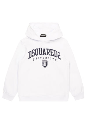 ViaMonte Shop | Dsquared2 felpa bianca bambino in cotone