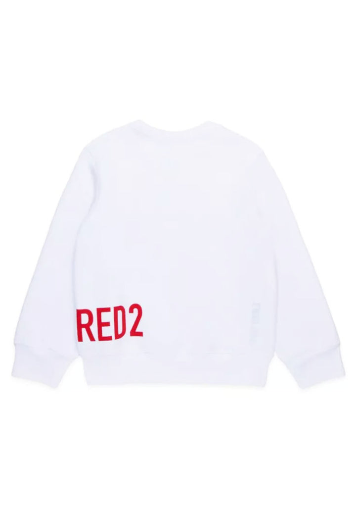 ViaMonte Shop | Dsquared2 felpa bianca bambino in cotone