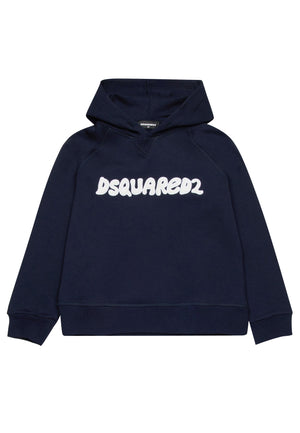ViaMonte Shop | Dsquared2 felpa blu bambino in cotone