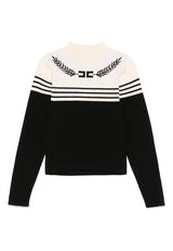 ViaMonte Shop | Elisabetta Franchi maglia nera/burro bambina in misto viscosa