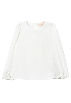 ViaMonte Shop | Elisabetta Franchi La Mia Bambina blusa bianca bambina in cotone