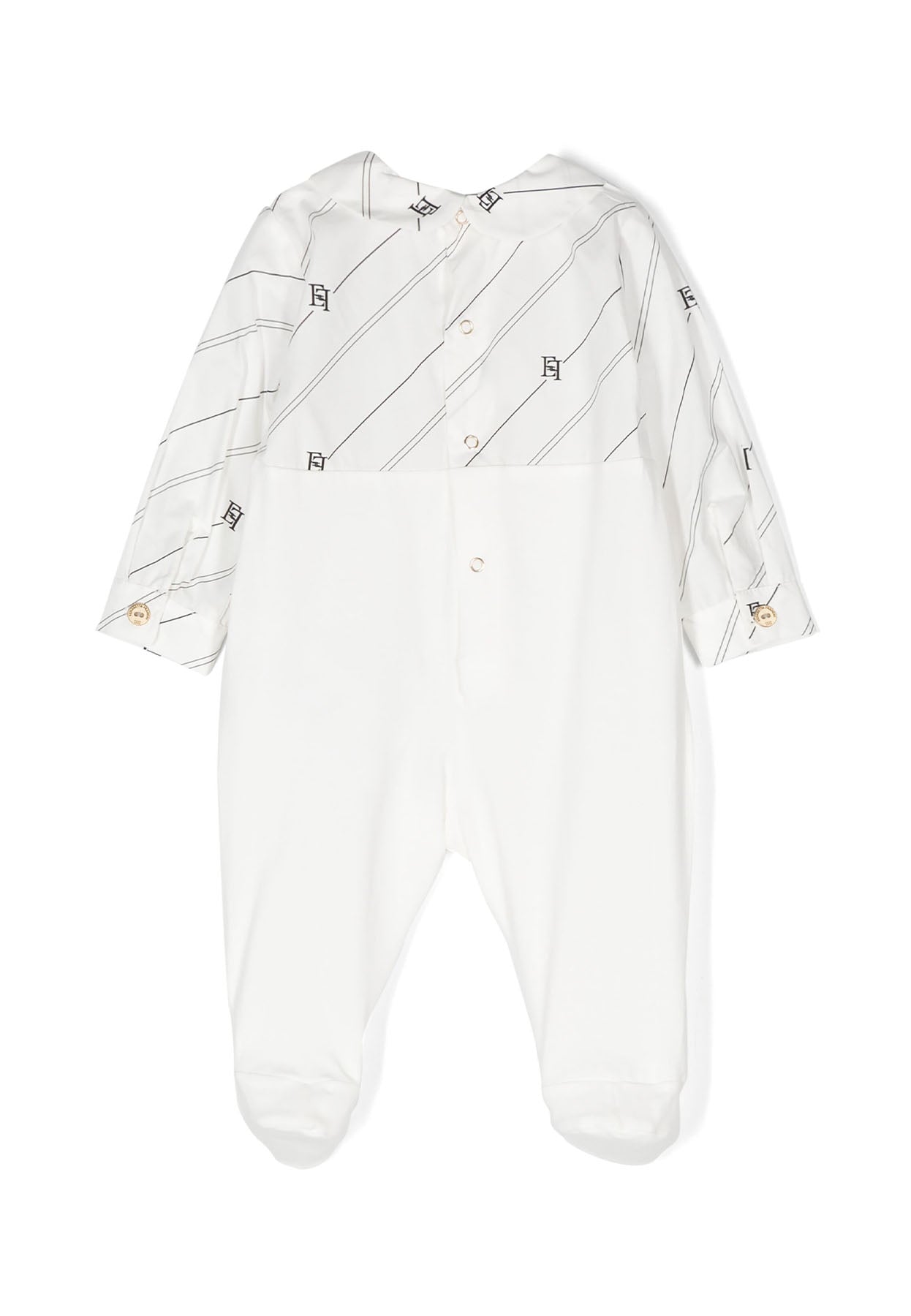 ViaMonte Shop | Elisabetta Franchi tutina bianca neonata in cotone