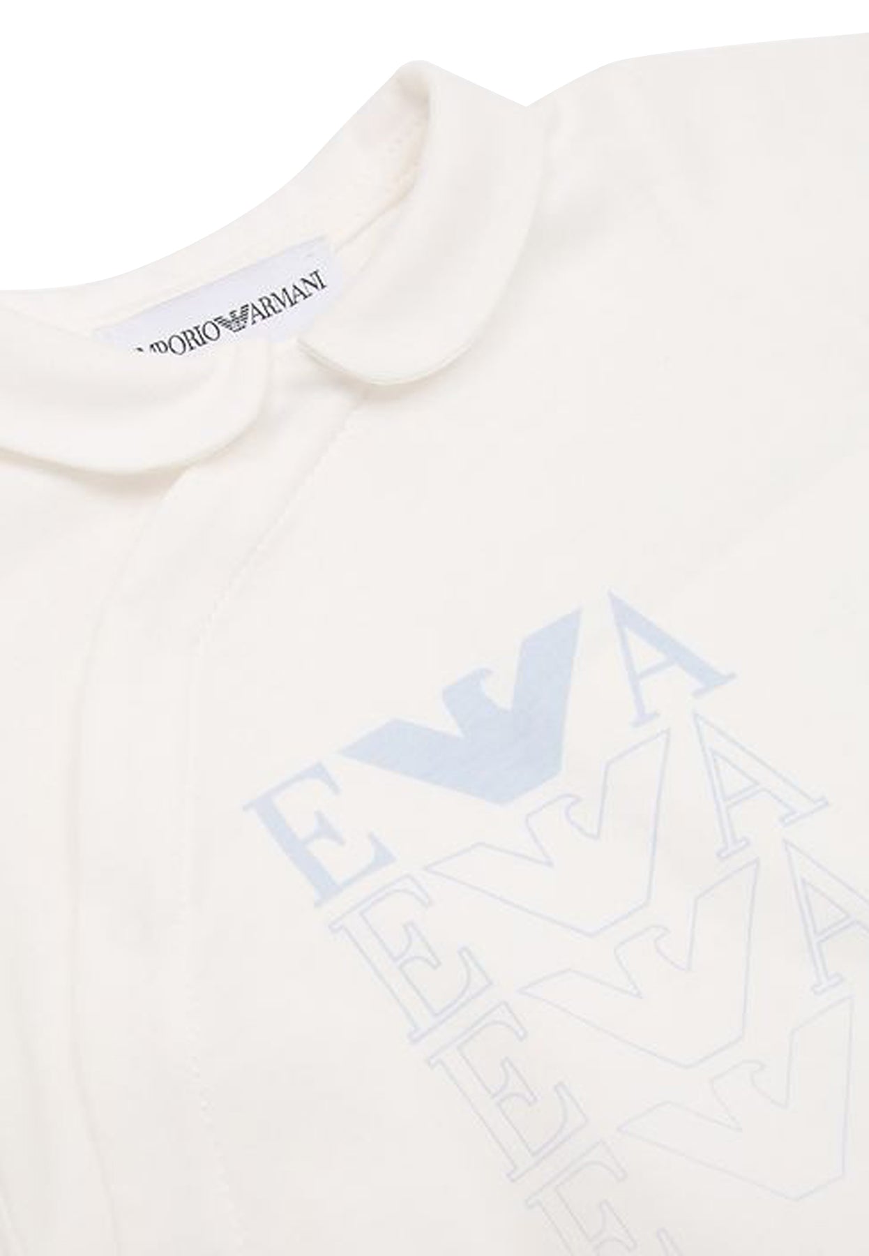 Emporio Armani tutina bianca neonato in cotone | ViaMonte Shop