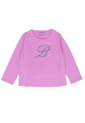 ViaMonte Shop | Miss Blumarine t-shirt rosa bambina in cotone