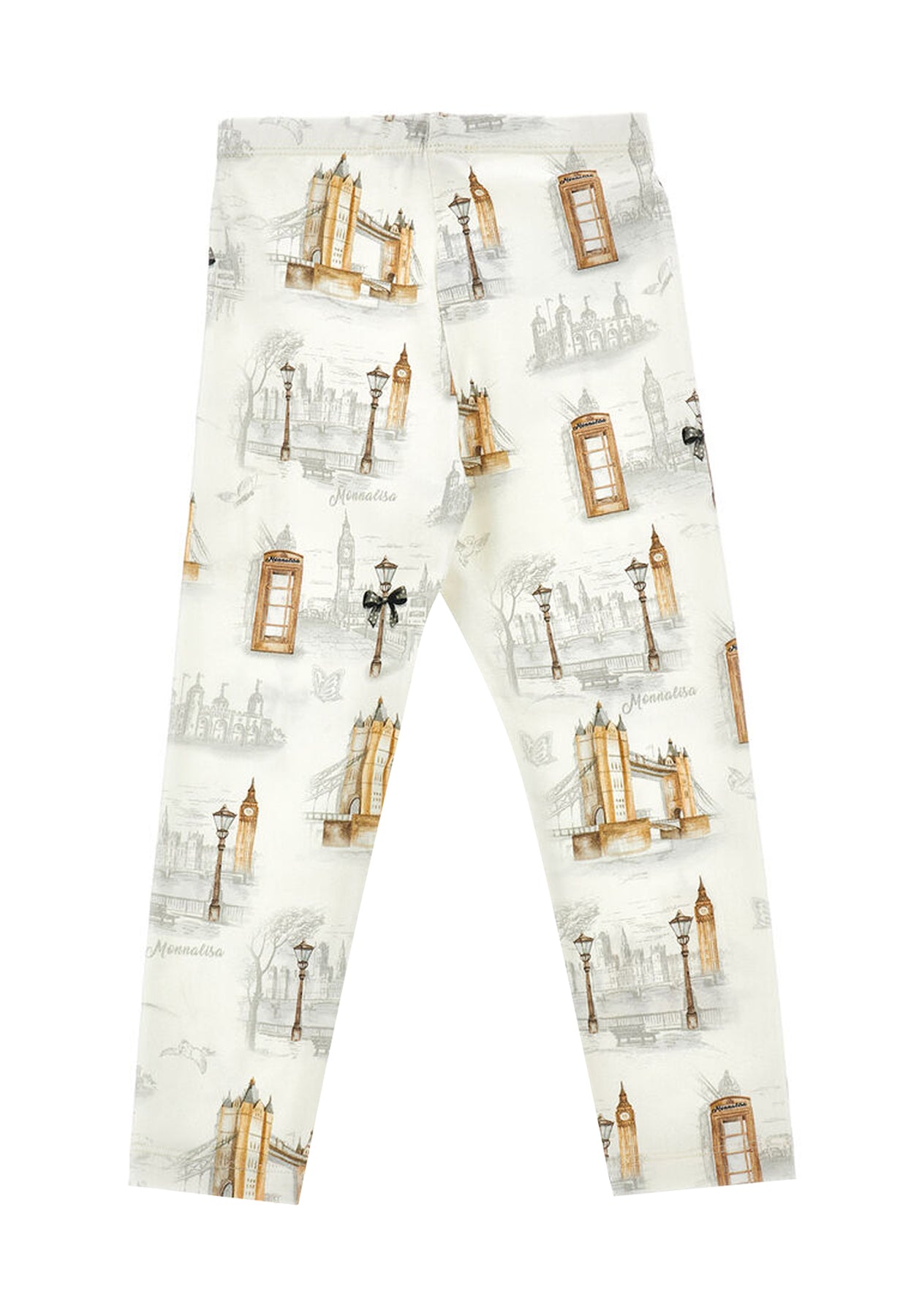 ViaMonte Shop | Monnalisa leggings panna bambina in cotone
