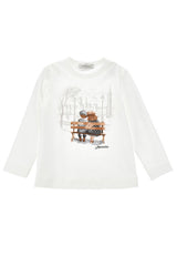 ViaMonte Shop | Monnalisa t-shirt bianca bambina in cotone