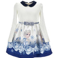 ViaMonte Shop | Monnalisa vestito bianco bambina in mikado