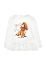 ViaMonte Shop | Monnalisa t-shirt bianca bambina in cotone